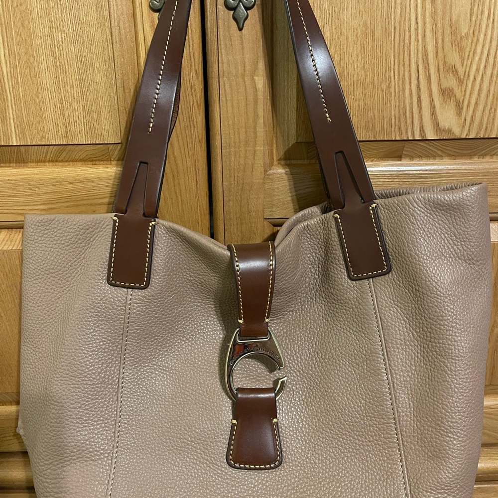 Dooney & Bourke Tan and Brown Tote Bag - Picture 2 of 4